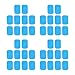 sharprepublic Gel Pad Patch Electrostimulation Abdominal Abs Coussinet de Gel Rechange de Formateur - Bleu Clair, 20pcs