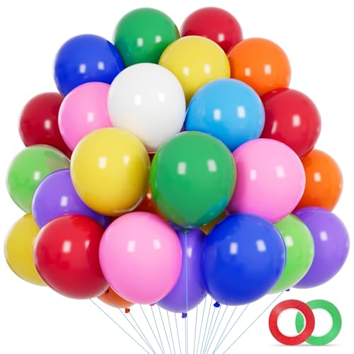 110Pcs 5 Inch Balloon Assorted Colors, Mini Latex Small Balloon, 5 Inch Latex Balloon For Party Birthday Baby Shower.(Color)