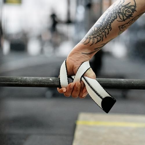 Image of WARM BODY COLD MIND V1 Lifting Wrist Straps for Olympic Weightlifting - Rated at 660 lb - Hand Wraps for Powerlifting, Weight Lifting, Bodybuilding Functional /Cross Training, Deadlift Gym Bar, Cotton