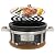 AUPLEX Round Japanese Hibachi Yakitori Charcoal Grill, Small Handmade Tabletop Cecamic BBQ Grill for Indoor/Outdoor Camping w/t Bamboo Heat Shield, Gift for Thanksgiving Christmas -14“