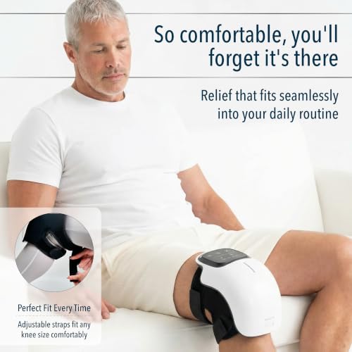 Image of FORTHiQ Cordless Knee Massager, Powerful Infrared Heat and Vibration Knee Pain Relief for Swelling Stiff Joints, Stretched Ligament and Muscles Injuries, July 2022 Upgrade with Longer Knee Straps