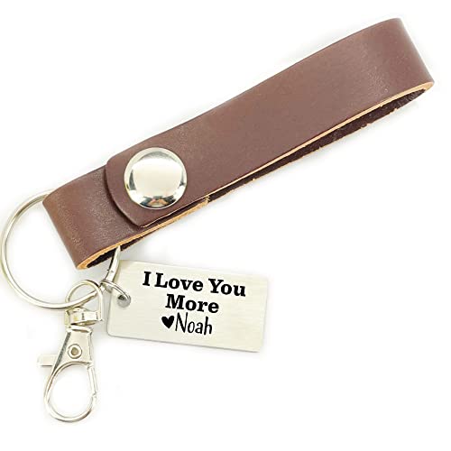 I Love You More Gift Keychain Personalized Keychain for