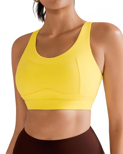 Image of RUNNING GIRL High Impact Sports Bras for Women,Racerback Running Bra Workout Crop Tank Tops Longline Sports Bra Push up