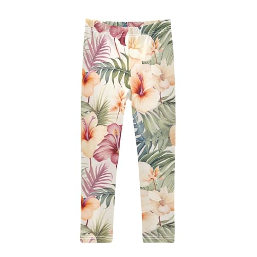 Girls' Leggings Flowers Florals Kids Yoga Tights Pants 1 Pack 20857823
