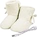 Foot Warmer USB Electric Warm Shoes Electric Heating Shoes with Plush Warming Slippers Comfortable Electric Heated Boots for Women Keep Feet Warmer,Hellgelb,36,impressive7