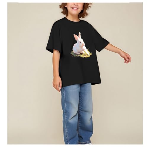 Cute Bunny Rabbit Kids T-Shirt - Cotton Soft Tee for Boys & Girls, Toddler & Children (2,4,6,8,10,12 Years)4