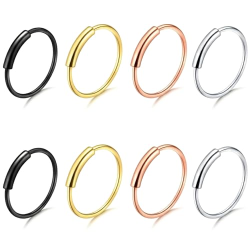 Materiali di alta qualità: questo anello da naso è realizzato in acciaio inossidabile sicuro, privo di nichel e piombo, per garantire il massimo comfort. piercing naso La superficie accuratamente lucidata offre un'ottima sensazione al tatto, senza spigoli vivi.