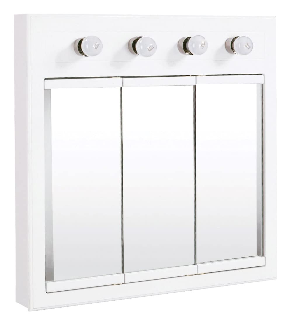 Design House 532382-WHT Concord Medicine Cabinet, 4-light, White