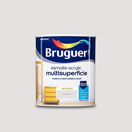 Bruguer 8429656033583 SAT.GRIS ESM.ACRYLIC SAT.GRAU NIEBLA 750 ML, Nebelgrau, (Paquete de 1) Cover