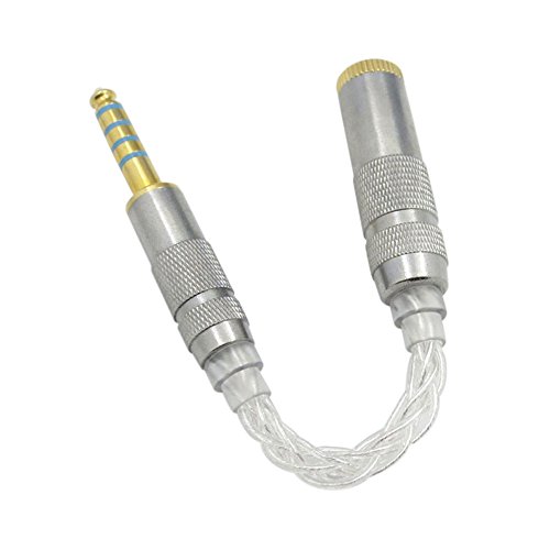 Hzjundasi 4.4mm (Macho) a 3.5mm (Hembra) ZX300A Enchufe para Sony PHA-2A/iBasso/Fiio/HiFiman/NW-ZX300A/XBA-Z5/N1AP Amplifier Metálico Conector