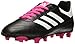 adidas Performance Kids' Goletto VI J Firm Ground Soccer Cleats, Black/White/Shock Pink, 13 Medium US Little Kid