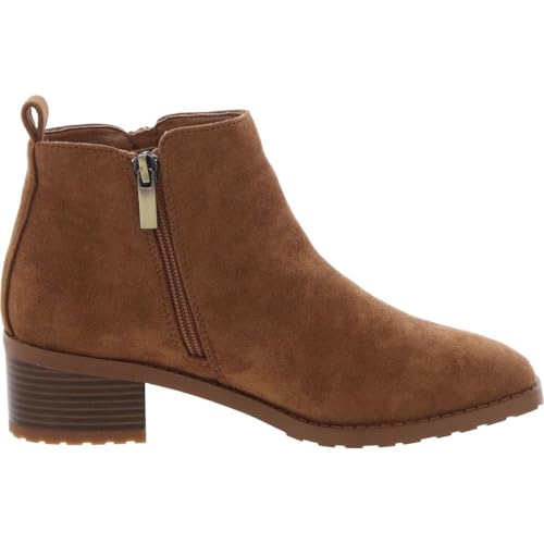 Anne Klein Womens AKSAKARA Double Zipper Faux Suede Ankle Boots2