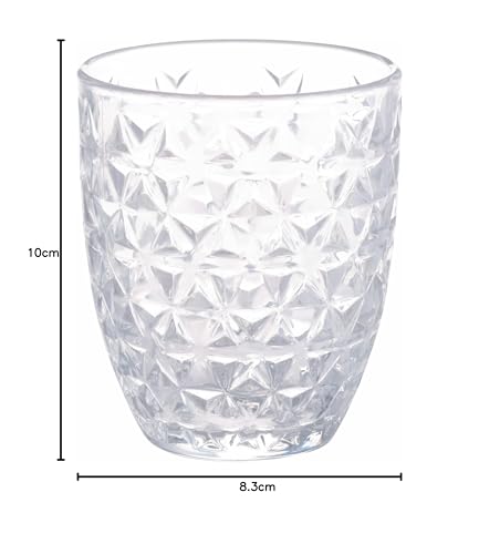 Miniatura 11 de Villa D Este Home Tivoli 1996 Geometrie Light - Juego De 6 Vasos De Agua 320 Ml, Cristal Transparente Decorado En Relieve