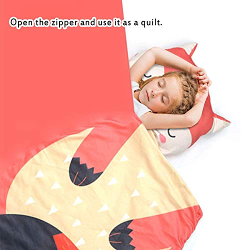 Cjc-Kids Toddler Nap Mat,Thicken Kickproof Zipper Slumber Bag Nursery Quilted Blanket Pad (Fox) #TOP2