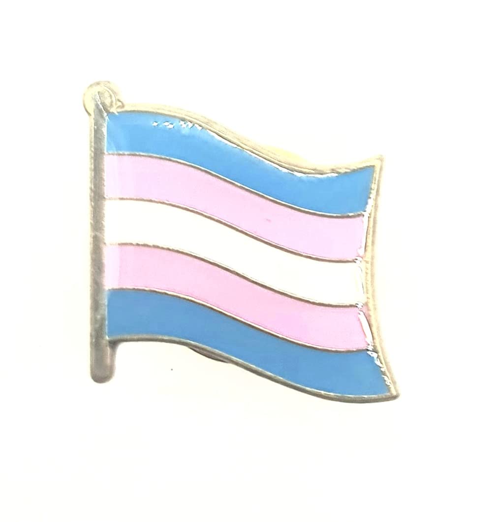 Pin de metal con bandera de orgullo de género transexual transexual LGBT, Metal