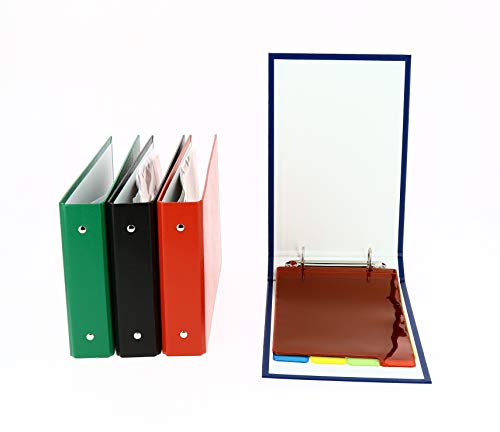 Archivador Balacron A5 a la italiana, lomo 40 mm, 2 anillas redondas, cubierta de PVC, colores surtidos