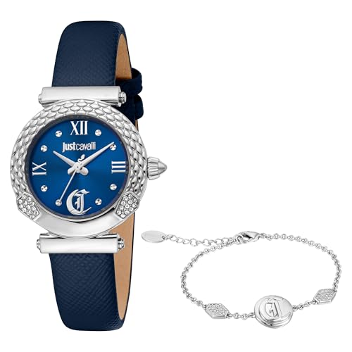 Just Cavalli Reloj Analógico para Mujeres de Cuarzo con Correa en Cuero JC1L332L0015
