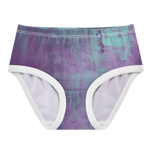Abstract Purple Girls' Moisture-Wicking Panties Breathable Toddler Underwear for Kid in Sizes 2T,3T, 4T, 5T, 6Y and 8Y