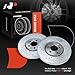 A-Premium 11.34 Inch (288mm) Front Drilled and Slotted Disc Brake Rotors Set Compatible with Select Volkswagen Models - Jetta 1999-2006, Golf 1999-2006, Beetle 1999-2010, GTI 2006 2-PC Set
