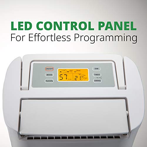 Ivation 19 Pint Small-Area Desiccant Dehumidifier Compact And Quiet - With Continuous Drain Hose For Smaller Spaces, Bathroom, Attic, Crawlspace And Closets - For Spaces Up To 410 Sq Ft #TOP1