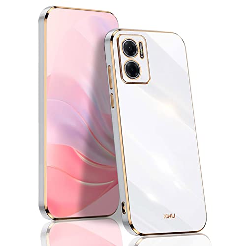 Cover per Xiaomi Redmi 10 5G Ultra Sottile Antiurto Morbida Bumper Custodia Placcatura Phnom Penh Lusso Anticaduta Case elegante leggero silicone tpu bianco