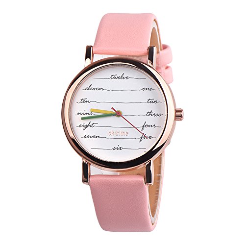 Kilopy Womens Casual Watch Electrocardiogram Printed Fashion Leather Band Multicolor Analog Quartz Wrist