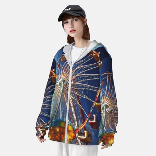 Sun Protection Hoodie amusement ride Jacket Lightweight Long Sleeve Sun miniatura 5