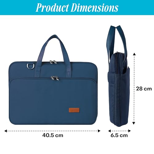 Image of Protecta Windfall 15.6 Inch Laptop Bag for Men & Women - Durable, Water-Repellent Office & Travel Macbook Messenger Bag with Padded Laptop Sleeve, Stylish Bag for Work, School and College