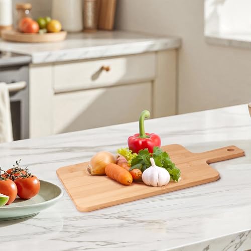 Tablas de Cortar de Bambú Yorkmills, Set de 6 Unidades, 39,4 cm x 19,1 cm, con Mango Integrado, para Cocina, Quesos, Pan, Frutas y Verduras miniatura 5