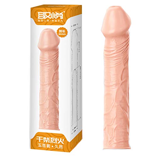 Extensor de manga de mejora de manga vibrante masculina Extension Cock Enlarger vaina Toy-Fantasy Perfect X-Tensions, carne, 3 pulgadas