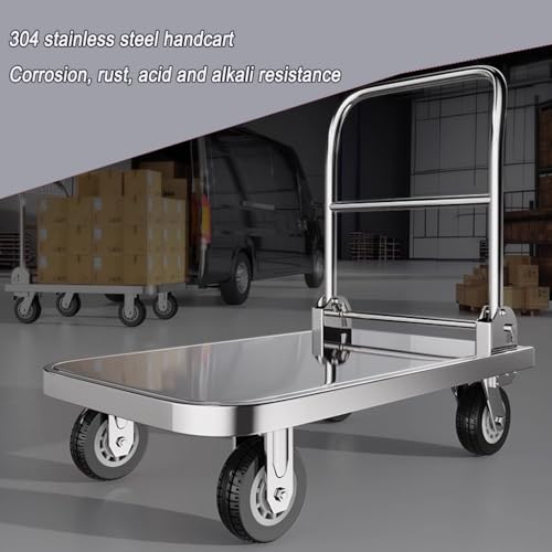 Carretilla de mano plegable acero inoxidable 1600lbs miniatura 2