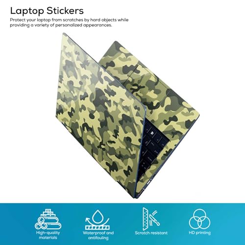 Image of Galaxsia Camouflage /Army D5 Full Body Vinyl Laptop Skin /Sticker /Cover Upto 15.6 Inches Laptops Laminated-Removable-HD Quality Compatible for Hp-Dell-Sony-Lenovo-Asus etc.(15x10 Inches)