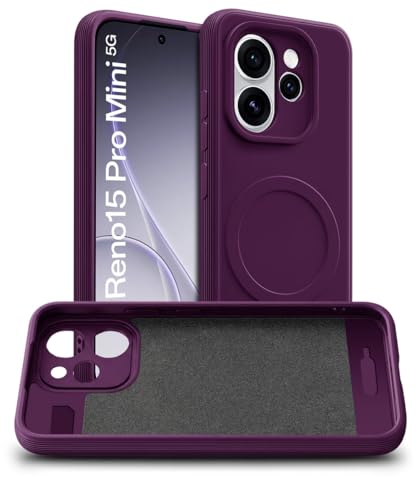 Image of WOW IMAGINE Back Case Cover for Oppo Reno 15 Pro 5G |15 Pro Mini 5G | Soft Matte Silicone Case| Slim Fit & Shockproof | Camera Protection Bumper Cover (Purple)