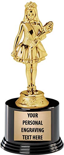 Crown Awards Beauty Trophies with Custom Engraving, 7.25" Personalized Kids Beauty Pageant Award