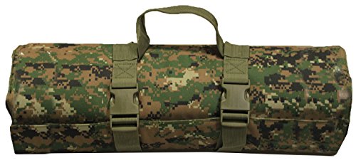 Ultimate Arms Gear Marpat Woodland Digital Camo Deluxe Roll Up Shooter\'s Shooting Sniper Hunting Protective Padded Mat with Ammo Shell Cartridge Bullet Holder & Pocket Pouches