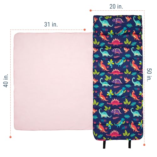 Image of Wildkin Kids Original Nap Mat - Cozy Kids Sleep Mat with Pillow, ideal for School & Travel
