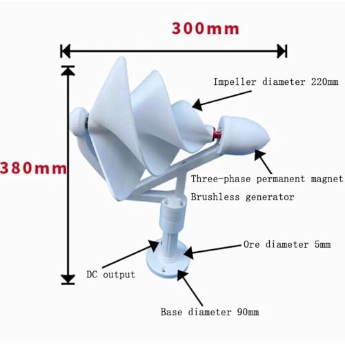 Mini Generatore Eolico A Spirale con Luce Led A Clip - Avvio con Vento Debole, Kit Di Energia Rinnovabile Fai-Da-Te per Casa E Campeggio, Soluzione Energetica Ecologica Off-Grid