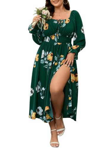Image of SHESTARR Women's Plus Size Dress Long Sleeve Milkmaid Dress