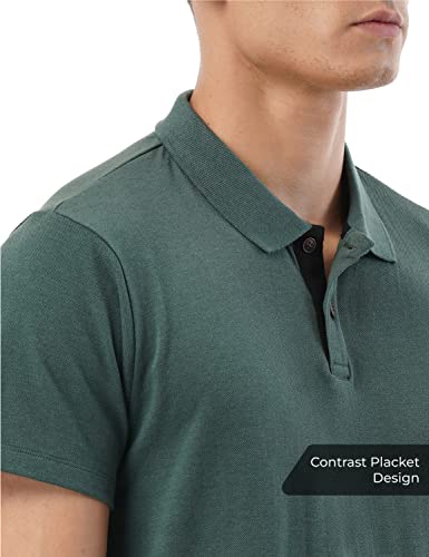 FYLTR Men's Casual Polo T-Shirt with Contrast Placket