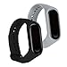 kwmobile Bracelet Compatible avec Xiaomi Mi Band 3-2X Bracelet de Rechange en TPU pour Fitness Tracker Noir-Gris