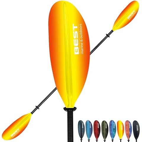 Best Marine and Outdoors Kayak Paddle, Carbon Fiber Shaft & Fiberglass Reinforced Polypropylene Blades, 220cm, 234cm, 250cm, Lightweight Kayak Paddles for Adults, Kayak Oar & Accessories Cover