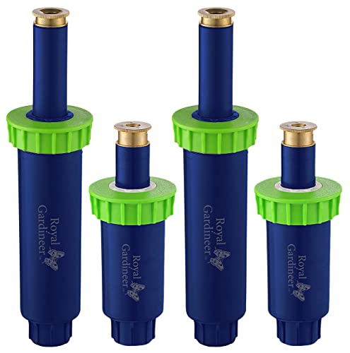 Royal Gardineer Sprinkler Garten: 4er-Set versenkbare Bewässerungssprinkler mit 3 Sprühköpfen, bis 50 qm (Rasenbewässerung versenkbar, Garten-Bewässerung-Sprinkler, Bewässerungsventile) Royal Gardineer Sprinkler Garten: 4er-Set versenkbare Bewässerungssprinkler mit 3 Sprühköpfen, bis 50 qm (Rasenbewässerung versenkbar, Garten-Bewässerung-Sprinkler, Bewässerungsventile)