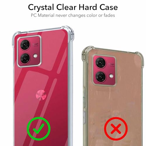 Image of Jkobi Shockproof Crystal-Clear Back Cover for Motorola Moto G84 (Anti Yellow Case | Drop & Camera Protection | Hard Polycarbonate)