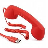 Cornetta telefonica retrò cablata con microfono integrato per smartphone