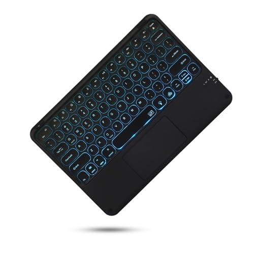 Teclado retroiluminado redondo para evitar errores de escritura en fundas de iPad Air 4