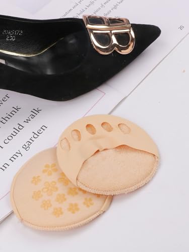 Image of Toe Topper Liner Socks Women's Toeless High Heels Sandals Sponge Cushion Pads 6 Pairs Work Boots High Heeled Socks