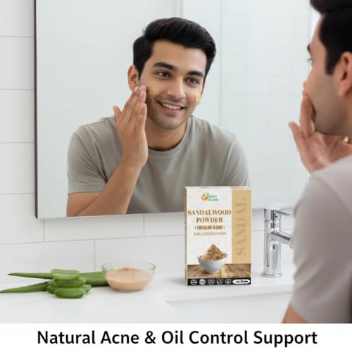 Herbs Botanica Chandan Sandalwood Powder Natural 2 oz For Skin, Face Pack, Face Mask, Worship Tilak, Auspicious Occasions 100% Natural, Soothing, Cleansing, Wrinkles