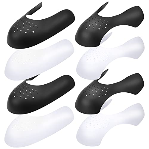 Jdomall 4 paires de chaussures pli protecteur boîte à orteils, prevenir les chaussures de sport pliprotecteur pour homme - Blanc - Noir - Taille L (41-47)