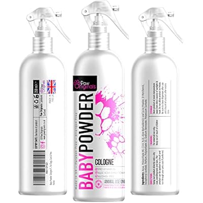 Baby Powder Cologne Perfume For Dogs - Long Lasting Deodoriser For Dogs & Aloe Vera Coat Conditioner- Naturally Derived - Lasts Up to 3 Days - 250ML - Perfume & Conditioner For Dogs, Cats & Pets