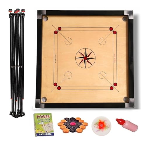 Image of Carrom Board (32 INCH Carrom Round with Stand S-1)